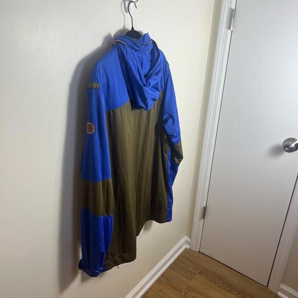 Urban Outfitters Mens‎ Windbreaker Jacket Hood Size Large Blue - Picture 10 of 11